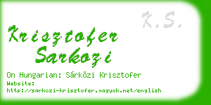 krisztofer sarkozi business card